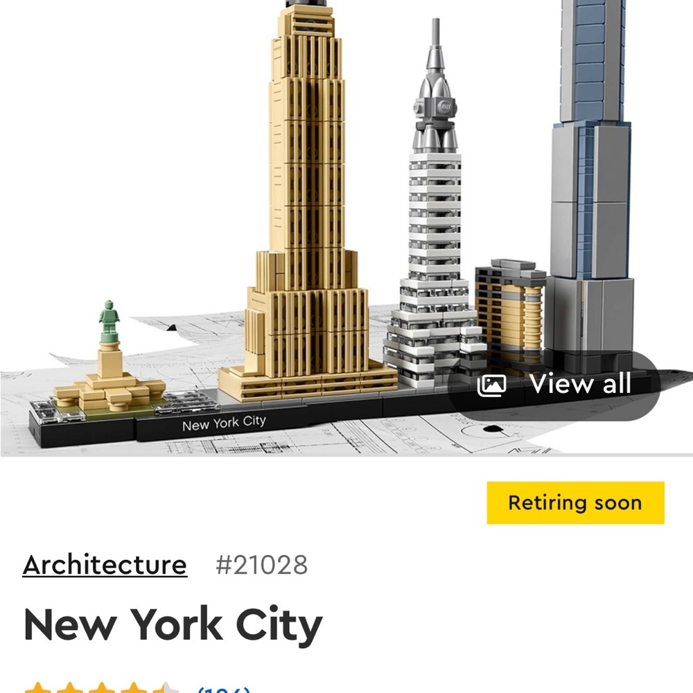 LEGO Architecture New York City Skyline Set- assembled once, retired set